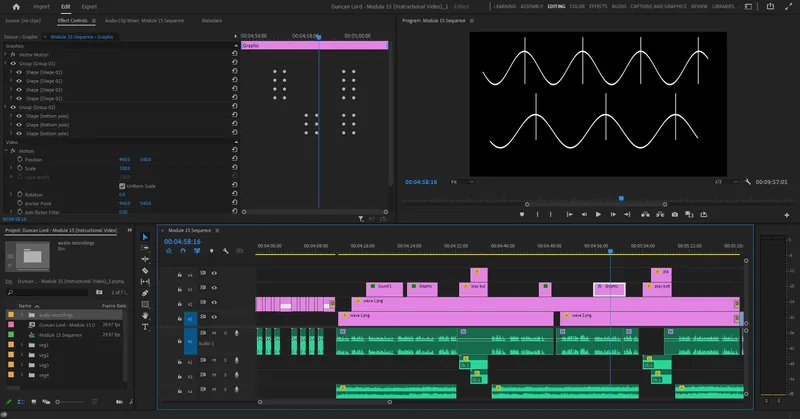 Screenshot of the Premiere Pro editing timeline